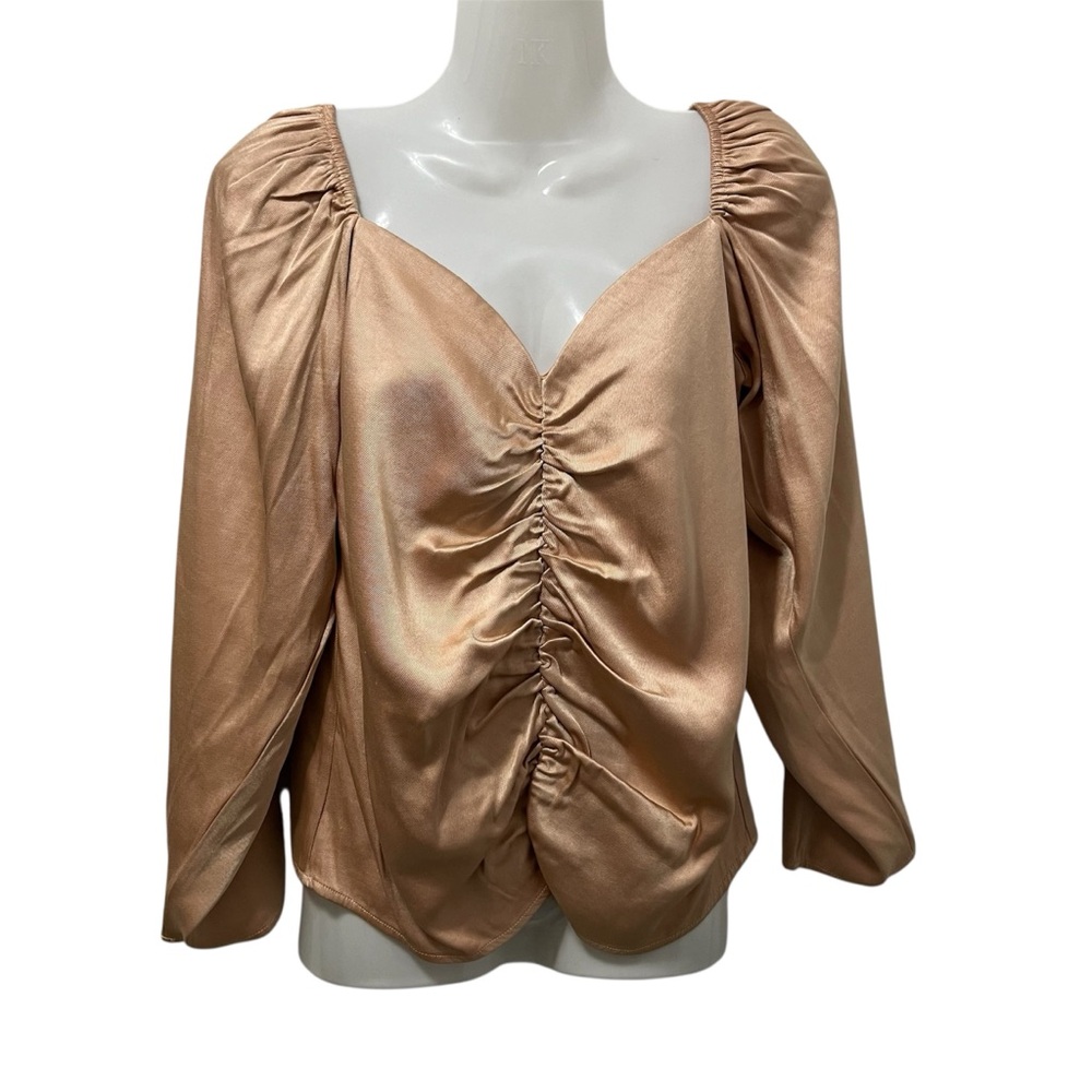 Hilary MacMillan Ruched Satin Top